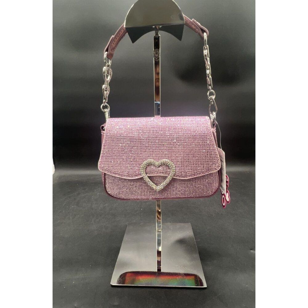 ALDO x Barbie Collaboration Pink Rhinestone Heart Top Handle Shoulder Bag NWT